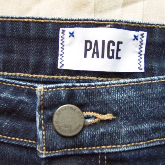 Paige Jimmy Jimmy Cuffed Denim Shorts sz 32 - Picture 2 of 8
